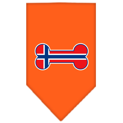 Bone Flag Norway Screen Print Bandana Orange Large